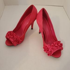 Charlotte Russe Open Toe Pink 4" Heels Size 7